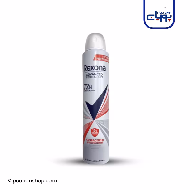 اسپری رکسونا rexona antibacterial protection حجم‌ 200 میلی لیتر مناسب خانم ها