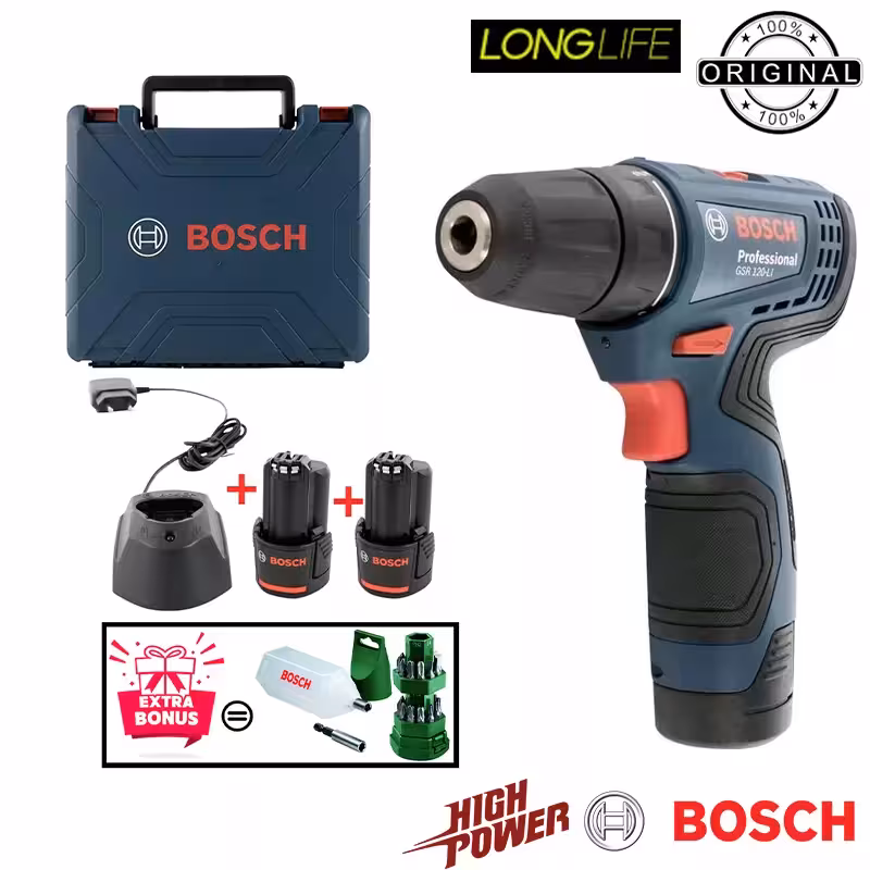 پیچ گوشتی شارژی چکشی بوش مدل GSB 120 LI   Extra 25 pcs