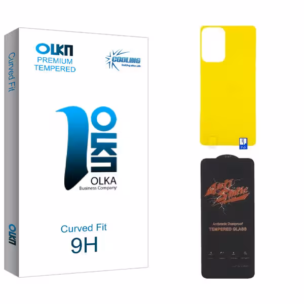 محافظ صفحه نمایش کولینگ مدل Olka  ANTI-STATIC مناسب برای گوشی موبایل سامسونگ GALAXY A52  به همراه محافظ پشت گوشی
