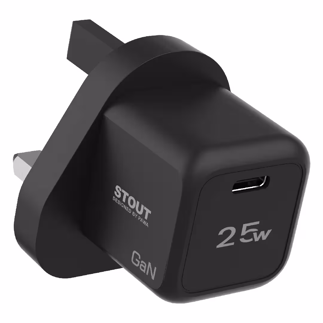 شارژر دیواری 25 وات 3 پین پاوا Pawa مدل Stout Gan PW-GN25UK