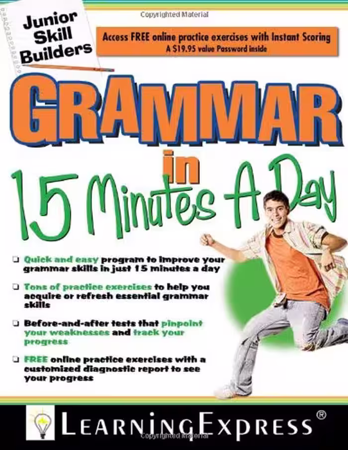 خرید و دانلود نسخه کامل کتاب Grammar in 15 Minutes a Day: Junior Skill Buider (Junior Skill Builders)