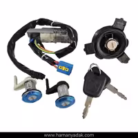 مجموعه کامل قفل و سوئیچ پژو 206 هاچ بک برند نصیر لوازم