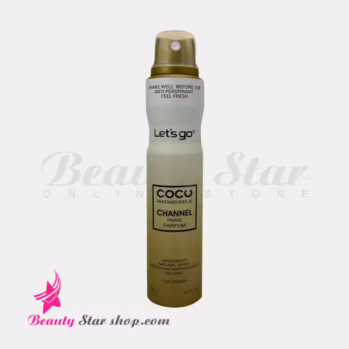 اسپری خوشبو کننده بدن زنانه لتس گو مدل Chanel Coco Mademoiselle حجم 200 میلی لیتر