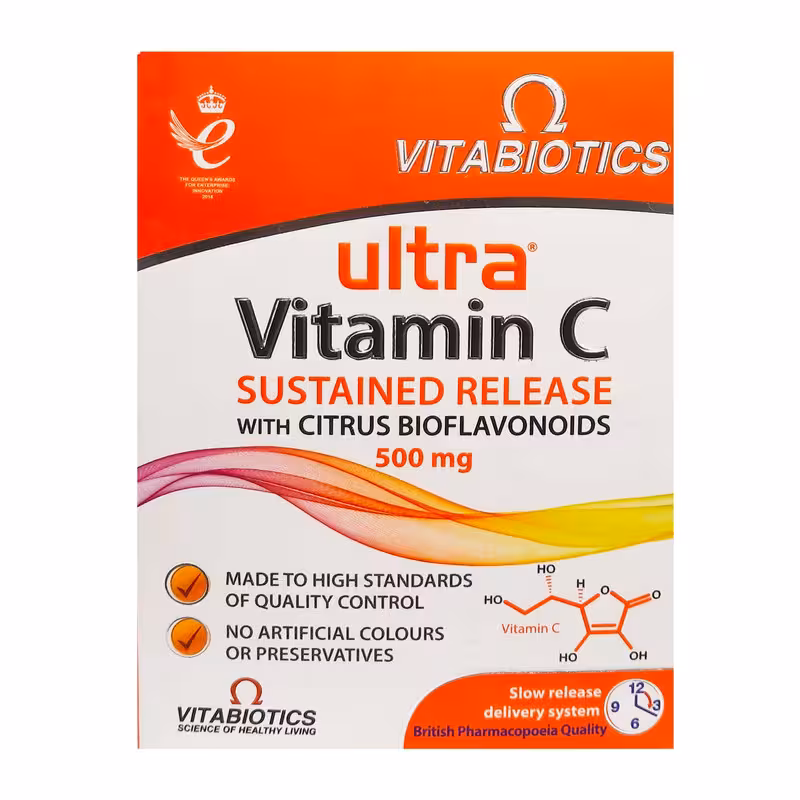 قرص اولترا ویتامین ث 500میلی گرمی ویتابیوتیکس بسته 60عددی
