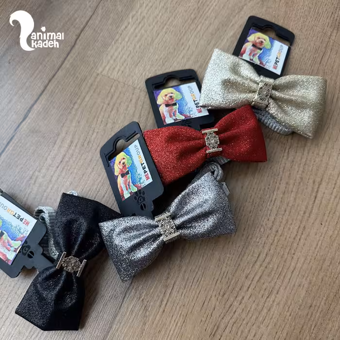 پاپیون شاینی مخصوص سگ و گربه (مشکی)