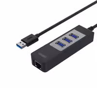 هاب 3 پورت USB30 با یک پورت LAN یونیتک مدل Y-3045C