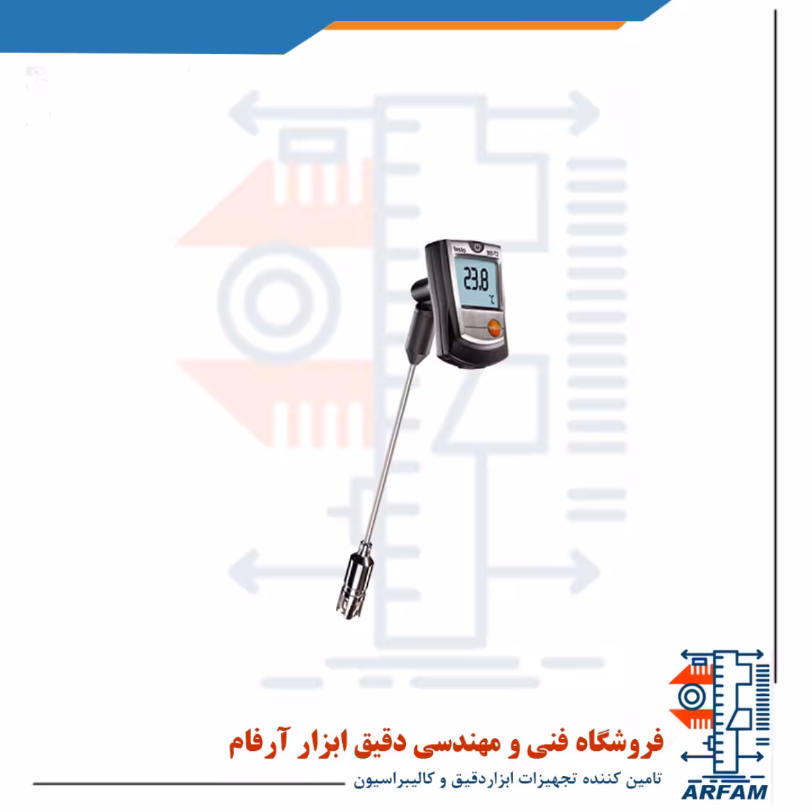دماسنج سطح 350 درجه با پراب 20 سانت تستو TESTO 905-T2