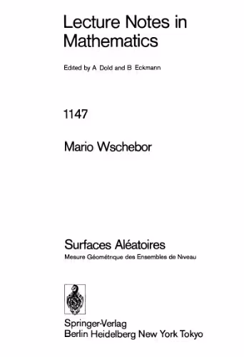 خرید و دانلود نسخه کامل کتاب Surfaces Aleatoires