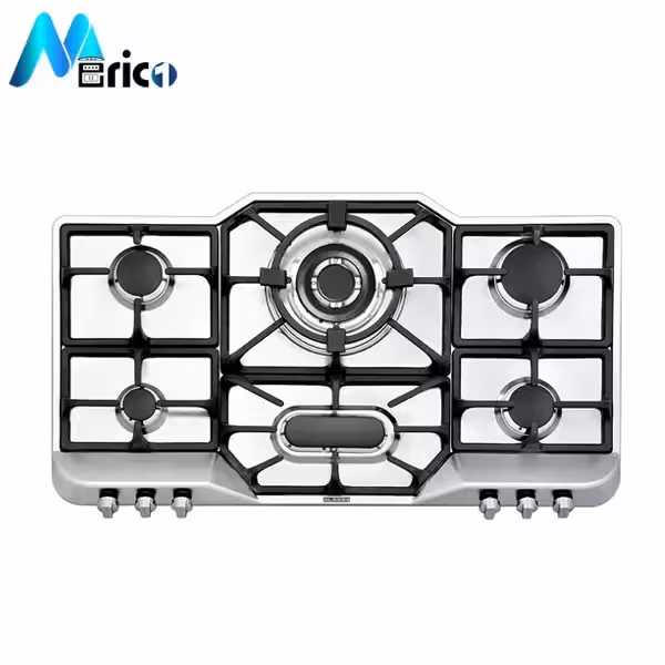 گاز رومیزی استیل البرز کد S6901 شش شعله استیل