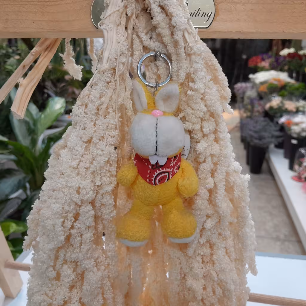 عروسک سرکلیدی خرگوش زرد