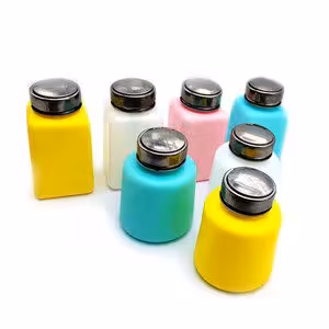 جا مایعی فشاری مربعی رنگی (ظرف الکل) 180ml