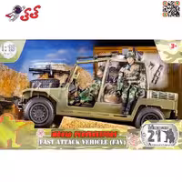 ماکت و فیگور جیپ نظامی با سرباز کوچک  77038 برند ام اند سی MILITARY  M C TOY
