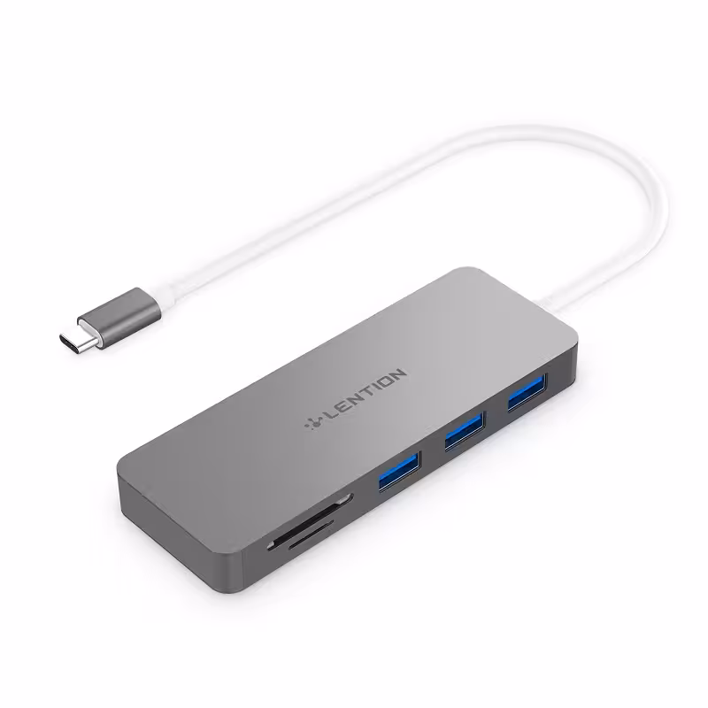 هاب 5 پورت لنشن مدل LENTION CB-C15 با رابط USB-C
