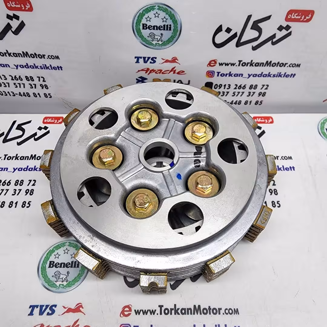 پنج شاخ کلاچ ( دیسک ) زیر و رو موتور تریل روان ( کامل )