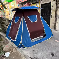 چادر مسافرتی 8نفره فنری سفری تاشو کف ضخیم ریپس ضداب و افتاب درجه یک کد10