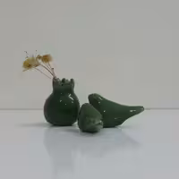 پرنده انگشتی و انارسرامیکی کد 19