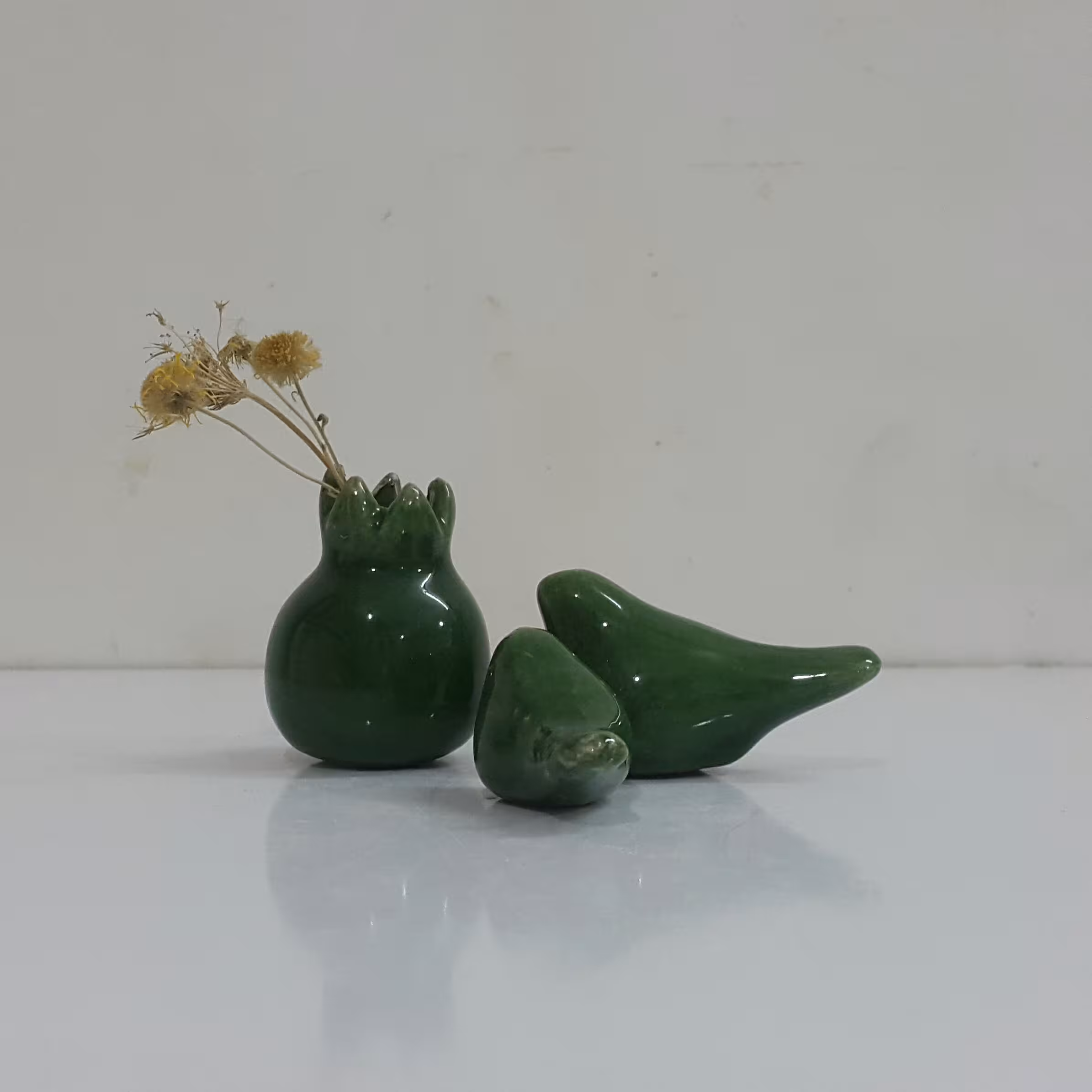 پرنده انگشتی و انارسرامیکی کد 19