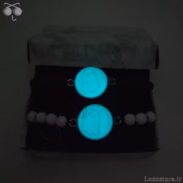 دستبند ست کاپلی کیوت شب تاب مدل روح!