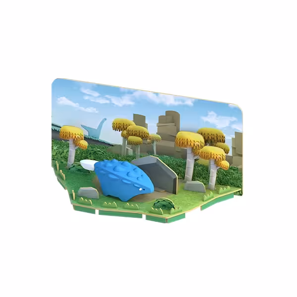دایناسور آنکیلو مگنتی HALFTOYS همراه با پس‌ زمینه