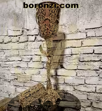 سطل و جا دستمال برنزی طرح 3 پایه فرشته