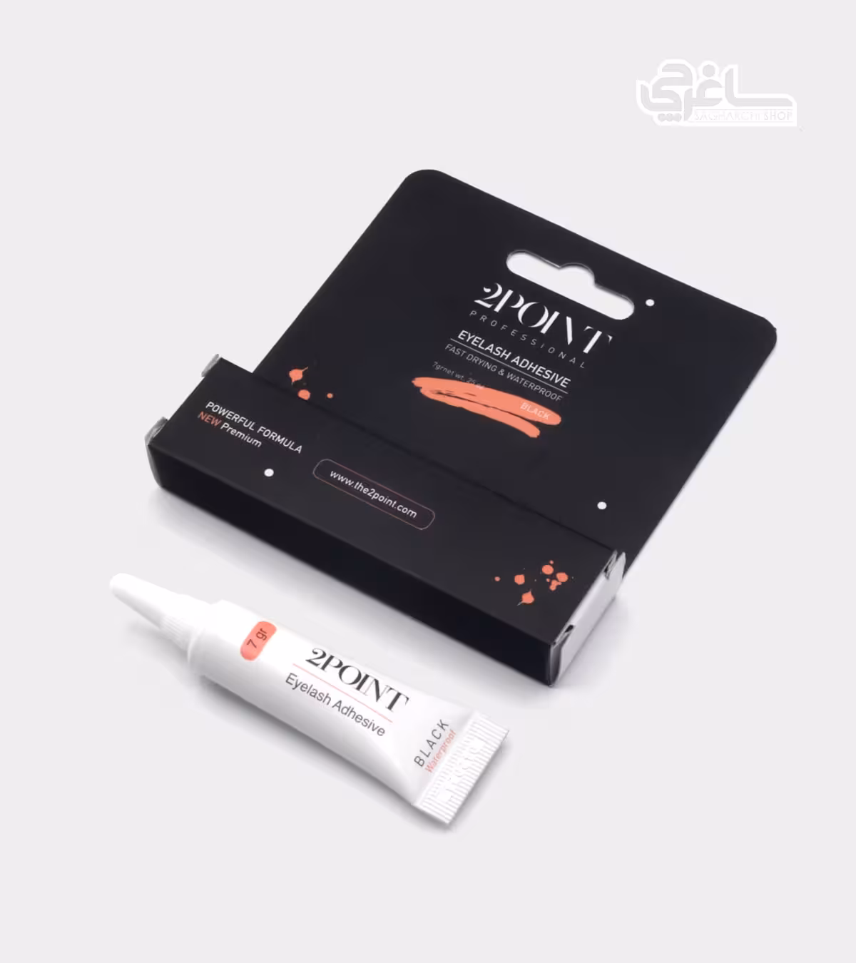 چسب مژه توپوینت مدل بی رنگ ضد آب 2Point Eyelash Adhesive white 7gr