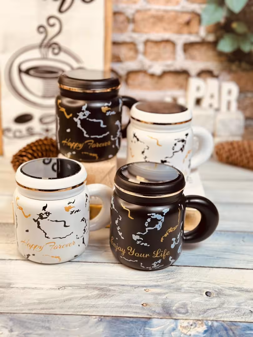 ست ماگ ماربل درب پیچی آینه دار کد 2367