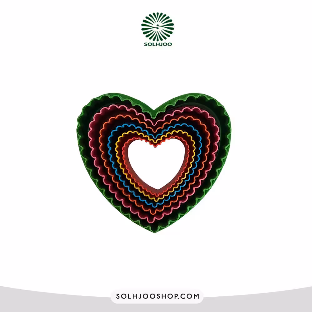 کاتر پلاستیکی قلب دو طرفه 6 عددی نسکو