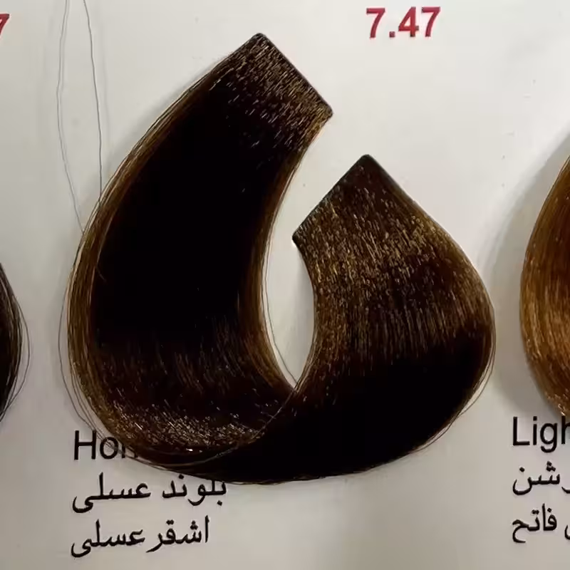 رنگ بلوند عسلی 7.47 ،رنگ مو کم آمونیاک پیلون ویک عدد اکسیدان | amazonchi