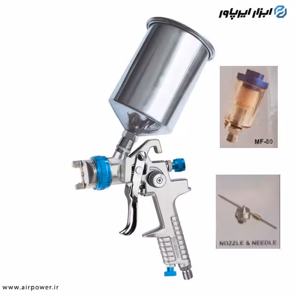 پیستوله رنگپاش بادی فونیکس با لوازم مدل G-2000S