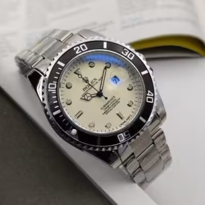 ساعت رولکس ساب مارینر مردانه نقره ای قاب مشکی