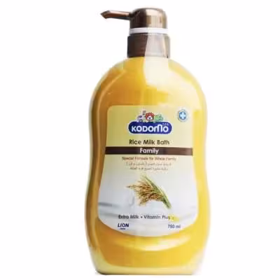 شامپو سر و بدن کودک کودومو Kodomo حاوی عصاره شیر و برنج حجم 750 میل