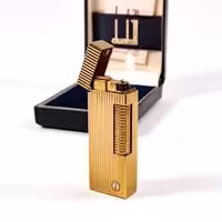 فندک Dunhill Rollagas - طرح Vertical Lines Gold Edition