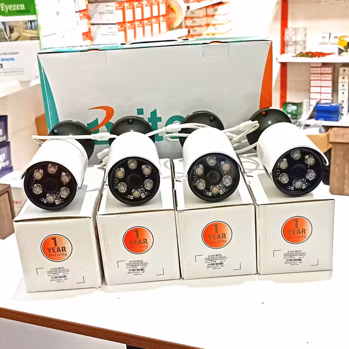 پکیج کامل دوربین مداربسته 4 دوربین 2MP رنگی بدنه فایبر 