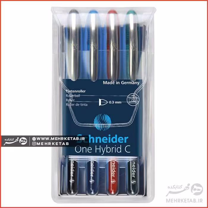 روان نویس اشنایدر سری One Hybrid C بسته 4 تایی ضخامت 0.3