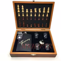 ست هیپ فلاسک فرگاما و جعبه چوبی شطرنج 270cc کد A560539