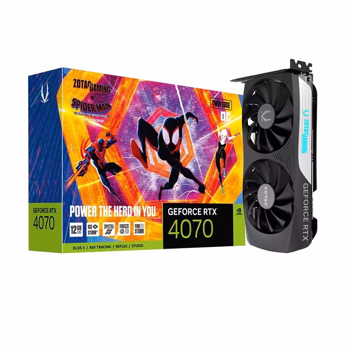 کارت گرافیک زوتاک GeForce RTX 4070 Twin Edge OC SPIDER-MAN 12GB