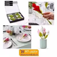 نگهدارنده دستمال سفره Bloom بلوم طرح گل رز 4 عددی HMI-001
