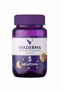 قرص ملاتونین 3 میلی گرم Viaderma - بسته 60 عددی