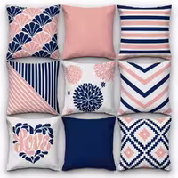 کاور کوسن کد 128 (سرمه ای صورتی)