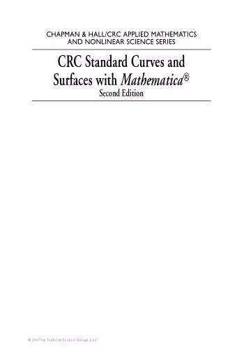 خرید و دانلود نسخه کامل کتاب CRC Standard Curves and Surfaces with Mathematica, Second Edition