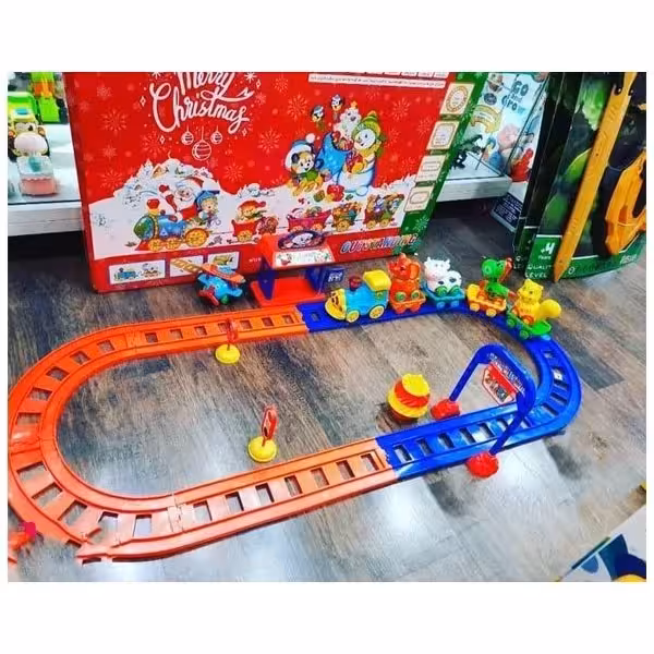 قطار بازی طرح بابانوئل و حیوانات مدل 2503