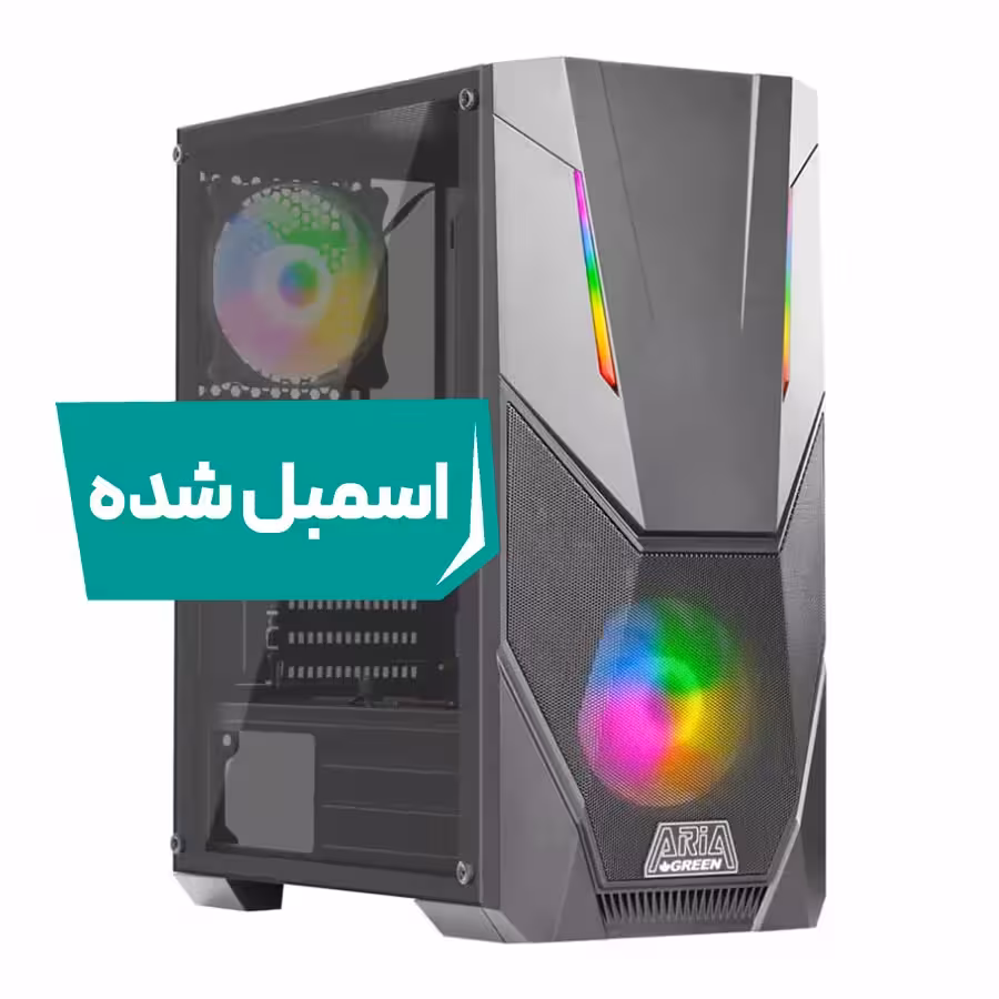 کیس اسمبل شده گیمینگ گرین ARIA ARGB i5-13400/B760M/16GB 8GBx2/INTEL UHD
