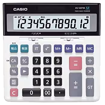 ماشین حساب کاسیو مدل DS-120TV