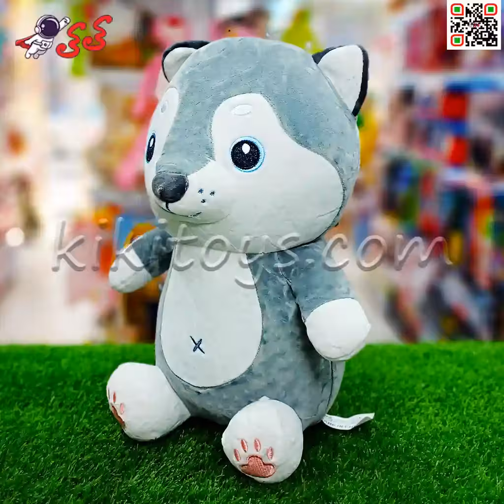 عروسک پولیشی سگ هاسکی 35 سانت اسباب بازی Husky dog plush doll