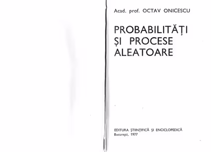 خرید و دانلود نسخه کامل کتاب Probabilități și procese aleatoare