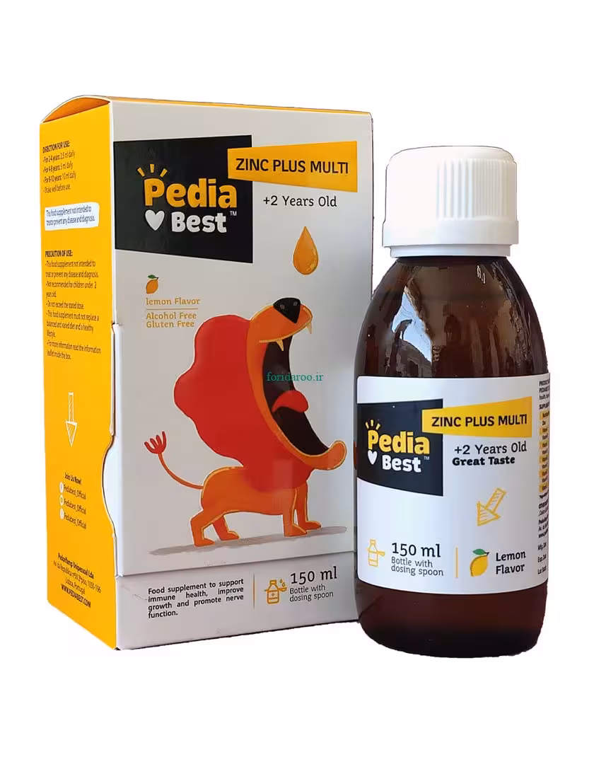شربت زینک پلاس مولتی پدیابست 150 میلی لیتر