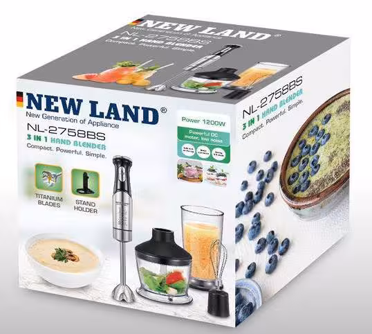 گوشت کوب برقی 3 در 1 کاره نیولند مدل Electric meat grinder NEWLAND NL-2758BS