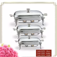 سوفله استیل مستطیل 3 لیتری امپراطور، پیرکس فرانسه sabinex، کد N207