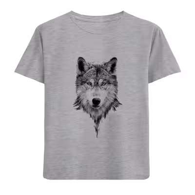 تی شرت آستین کوتاه بچگانه مدل گرگی D181