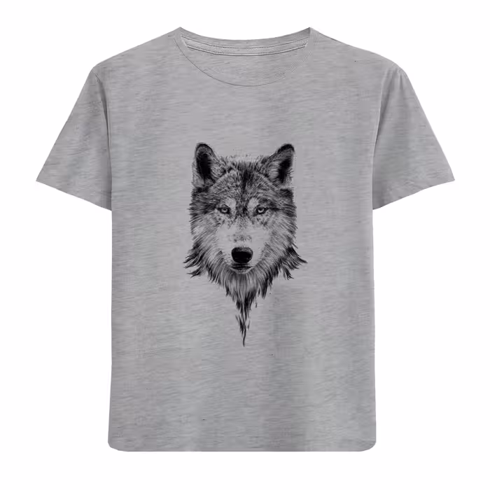 تی شرت آستین کوتاه بچگانه مدل گرگی D181